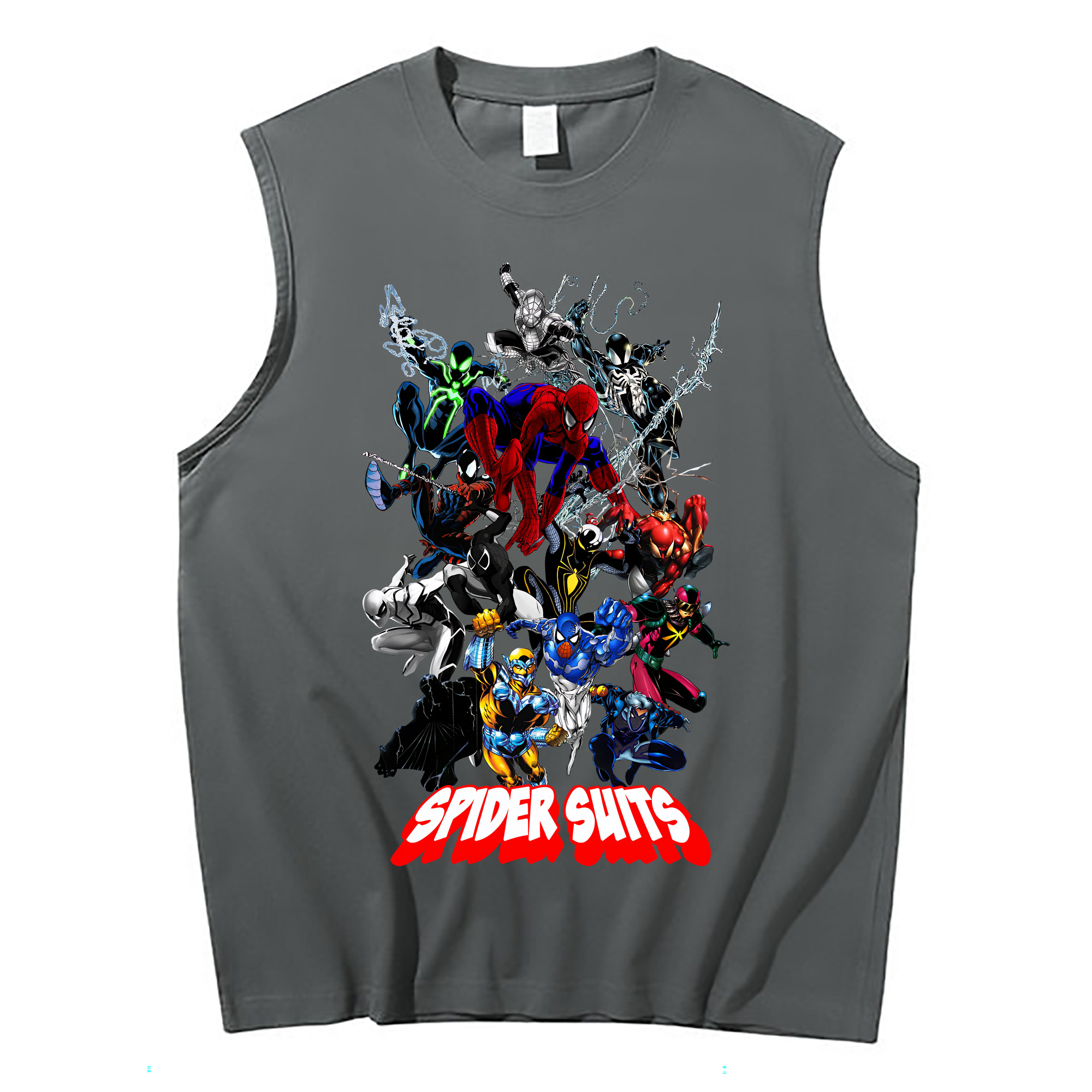 （画像用） Spider Man スパイダーマン コットン100％タンクトップ（フロントプリント）